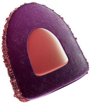 Mycoburst mood-boosting gusher gummy in Green Apple Blue Raspberry Flavor